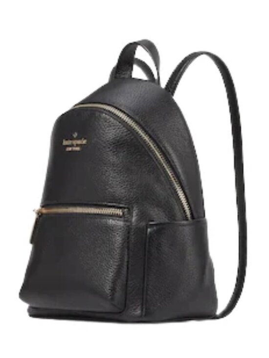 Kate Spade New York Leila Black Pebbled Leather Mini Dome Backpack main image 9